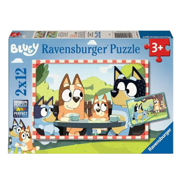 RAVENSBURGER PUZZLE 2X12 pcs BLUEY\'S FAMILY