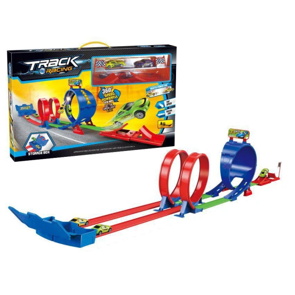 LAUNCH TRACK WITH LOOP AND 2 CARS