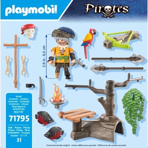 PLAYMOBIL PIRATES ΠΕΙΡΑΤΗΣ ΜΕ ΒΑΛΛΙΣΤΡΑ
