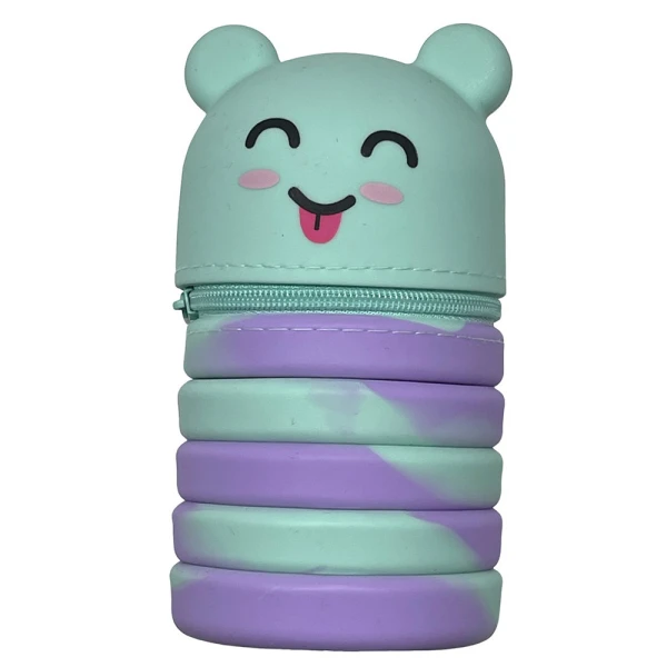 MUST TEAM FOLDABLE SILICONE PENCIL CASE 20X5X6 cm ANIMALS - 6 DESIGNS