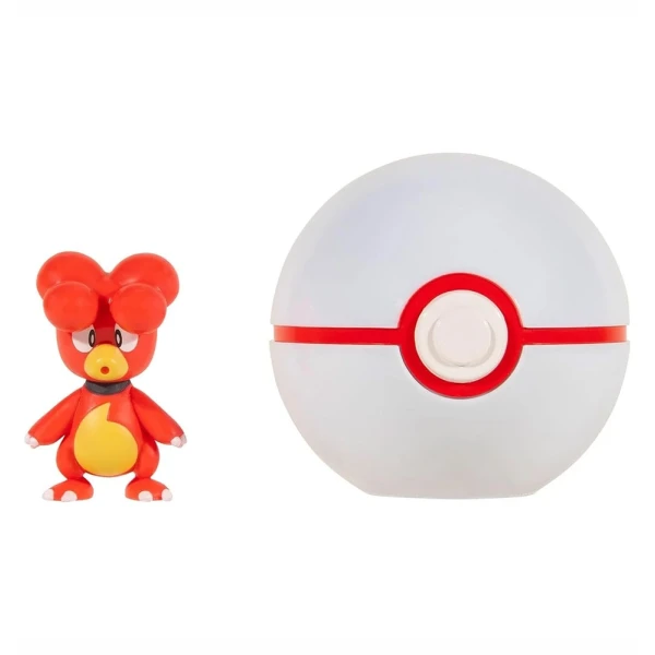 POKEMON POKE BALL CLIP N GO ΜΕ ΦΙΓΟΥΡΑ W15 MAGBY AND PREMIER BALL