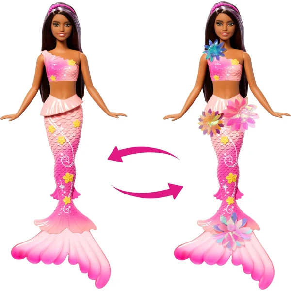 BARBIE BLOOMING FLOWER MAGIC MERMAID DOLL - BRUNETTE