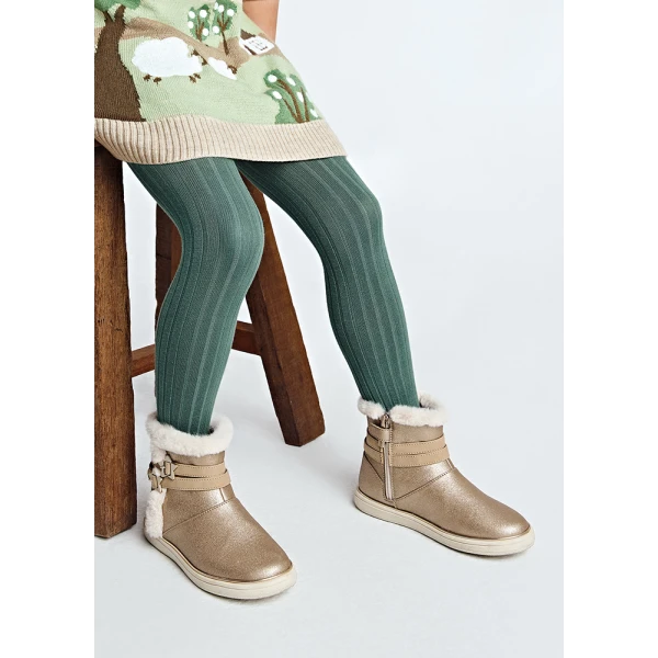MAYORAL BOOTS FUR DETAIL GOLD