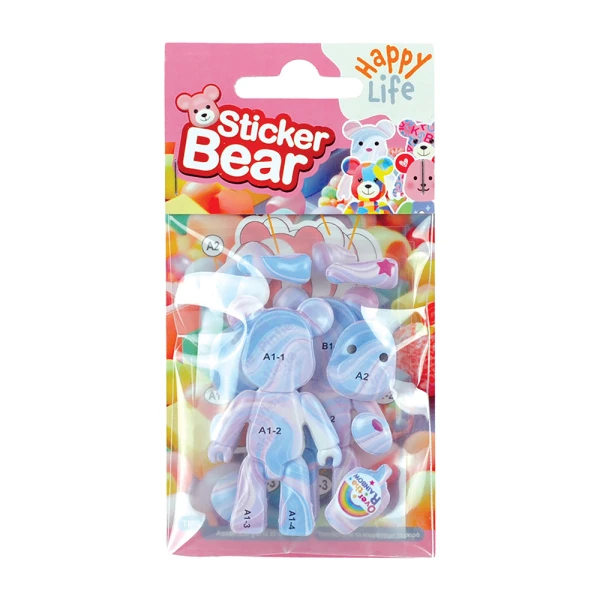 3D STICKER PUZZLE 24 pcs BEARS - 4 DESIGNS