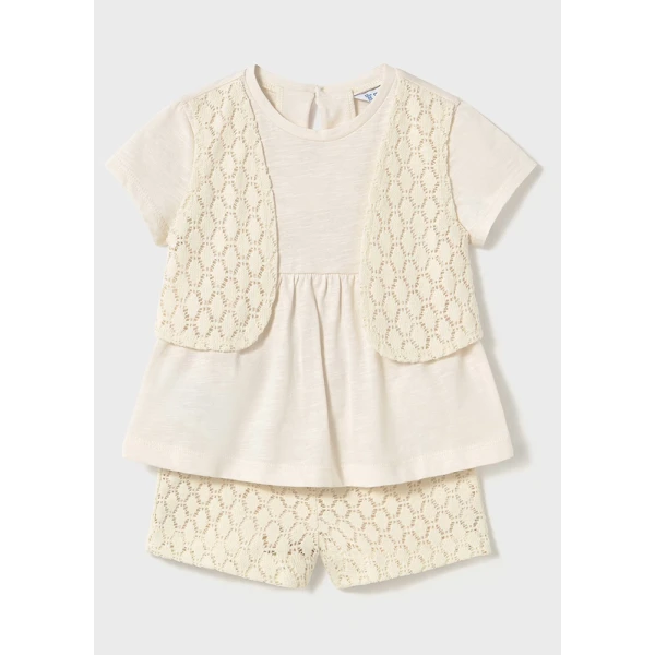 MAYORAL SET BERMUDA SHORTS  BEIGE 