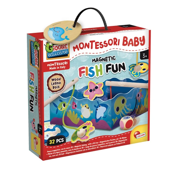 LISCIANI MONTESSORI BABY ΕΚΠΑΙΔΕΥΤΙΚΟ ΠΑΙΧΝΙΔΙ WOOD MAGNETIC FISH FUN