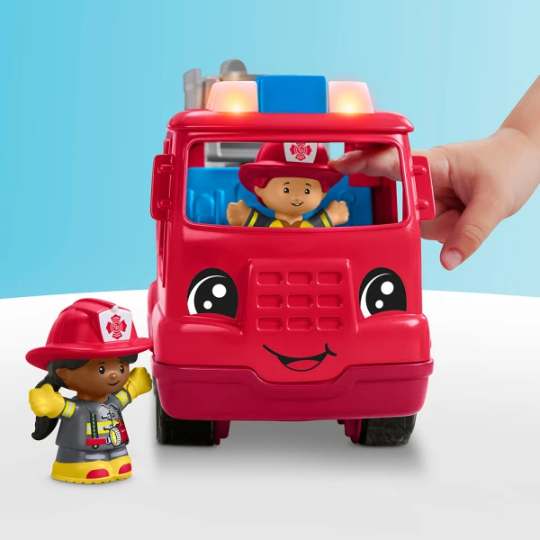 FISHER PRICE LITTLE PEOPLE FIRE TRUCK WITH FIGURES