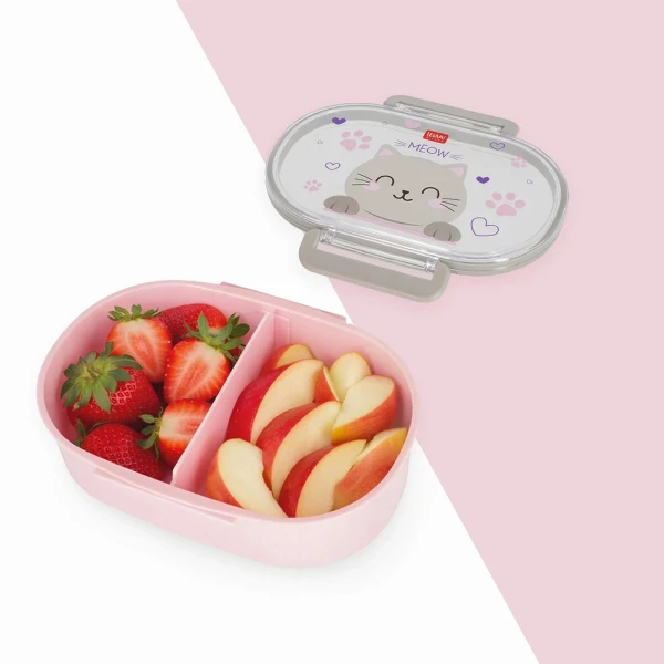 LUNCH BOX 500ml WITH 2 COMPARTMENTS - KITTY