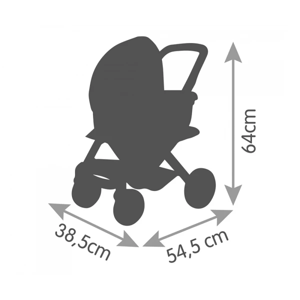SMOBY MAXI COSI ΚΑΡΟΤΣΙ ΚΟΥΚΛΑΣ ΜΕ ΠΟΡΤ ΜΠΕΜΠΕ