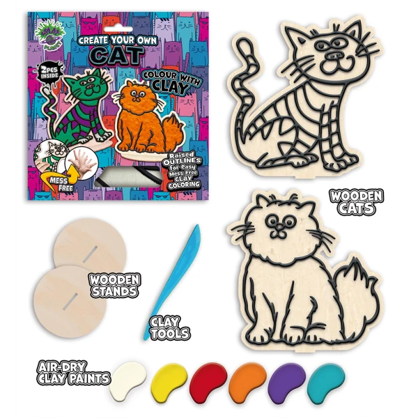 SPLAT PLANET MESS-FREE PAINT KIT WITH CLAY CATS