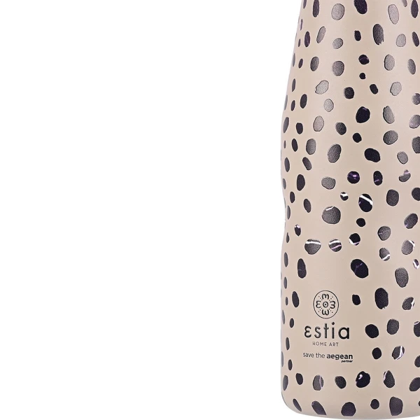 ESTIA HOME ART ΘΕΡΜΟΣ TRAVEL FLASK 500ml - LEOPARD TAUPE