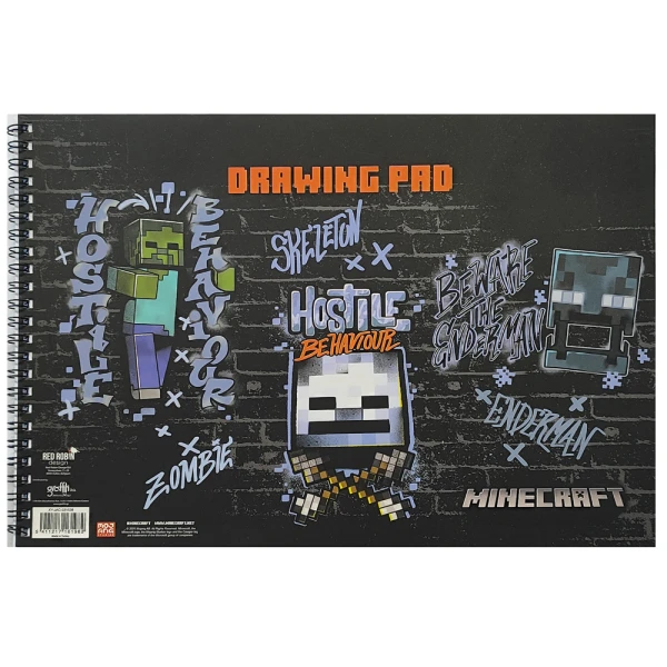 DRAWING PAD A4 30 SHEETS MINECRAFT