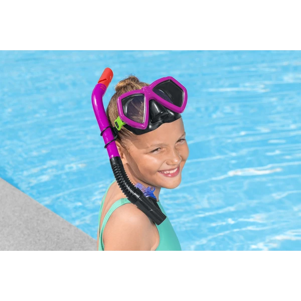 BESTWAY SET MASK & SNORKEL DOMINATOR PINK-BLACK