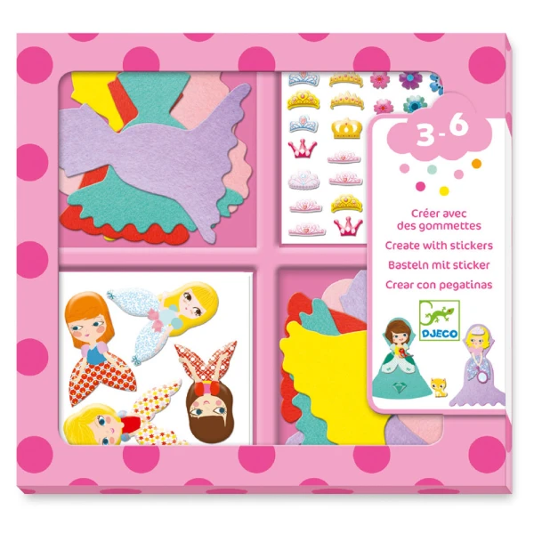 DJECO I CREATE PRINCESS WITH FELT STICKERS