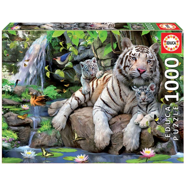 EDUCA PUZZLE 1000 pcs BENGAL WHITE TIGERS