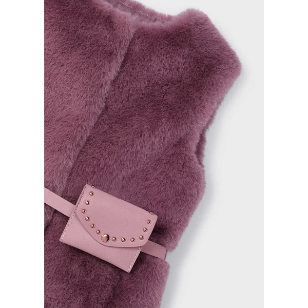 MAYORAL VEST FURΚΙ BELT PLUM