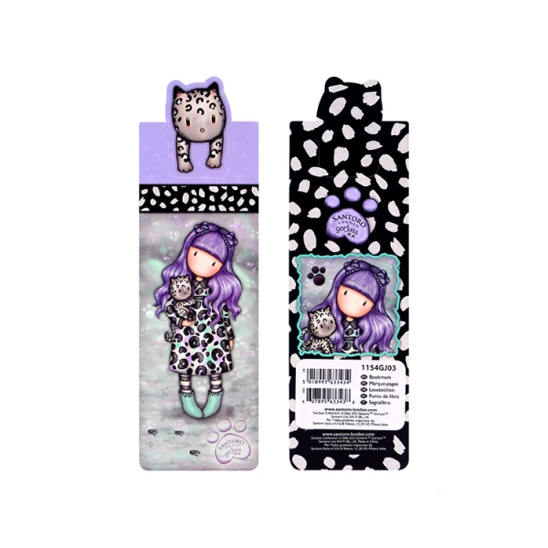GORJUSS SANTORO BOOKMARK WILD SMITTEN KITTEN