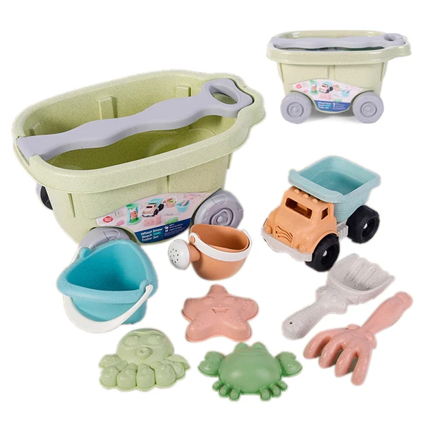 ECO-FRIENDLY BEACH WAGON WITH BUCKET AND ACCESSORIES