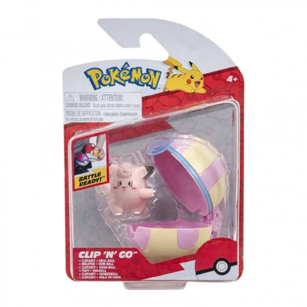 POKEMON POKE BALL CLIP N GO ΜΕ ΦΙΓΟΥΡΑ W22 - CLEFAIRY WITH MOON BALL