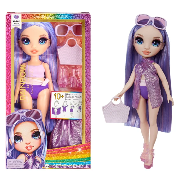 RAINBOW HIGH SWIM & STYLE FASHION ΚΟΥΚΛΑ VIOLET (PURPLE)