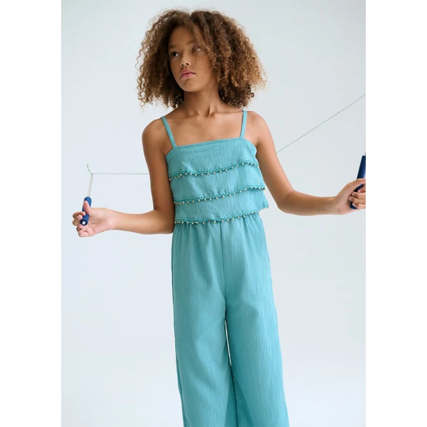 MAYORAL TRACKSUIT LONG RUFFLE PETROL 