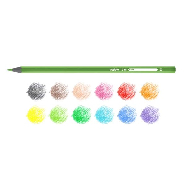 CARIOCA HEXAGONAL PENCILS TITA ECO FAMILY 12 COLOURS