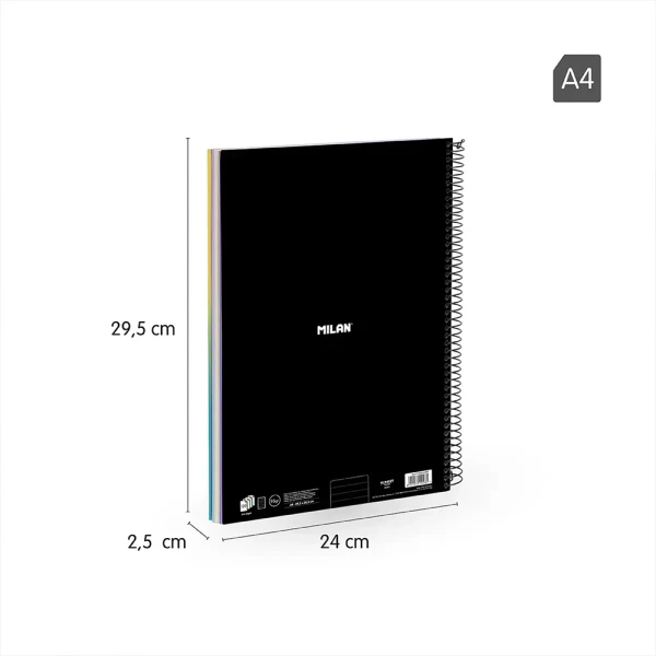 MILAN A4 SPIRAL NOTEBOOK 120 SHEETS SUNSET COLLECTION