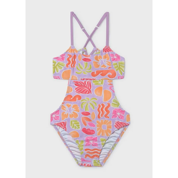 MAYORAL SWIMSUIT PRINTED LILAC 