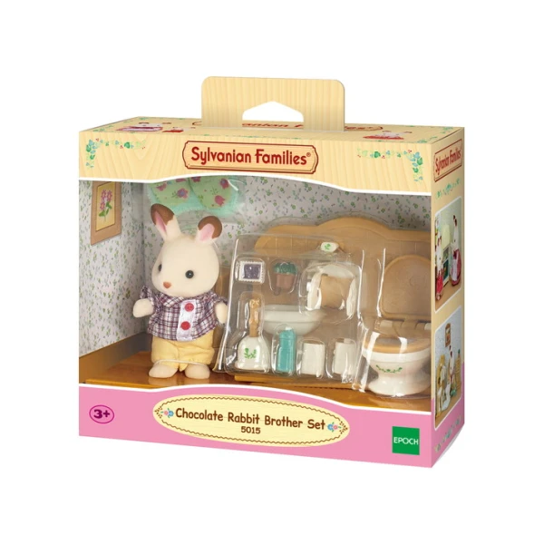 THE SYLVANIAN FAMILIES- CHOCO RABBIT BROTHER SET (WASHROOM