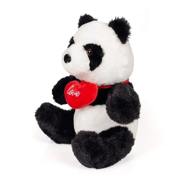 PLUSH PANDA WITH HEART 24 cm