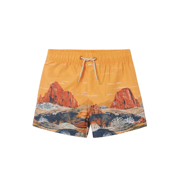 MAYORAL PRINTED SWIMSUIT YELLOW-ORANGE