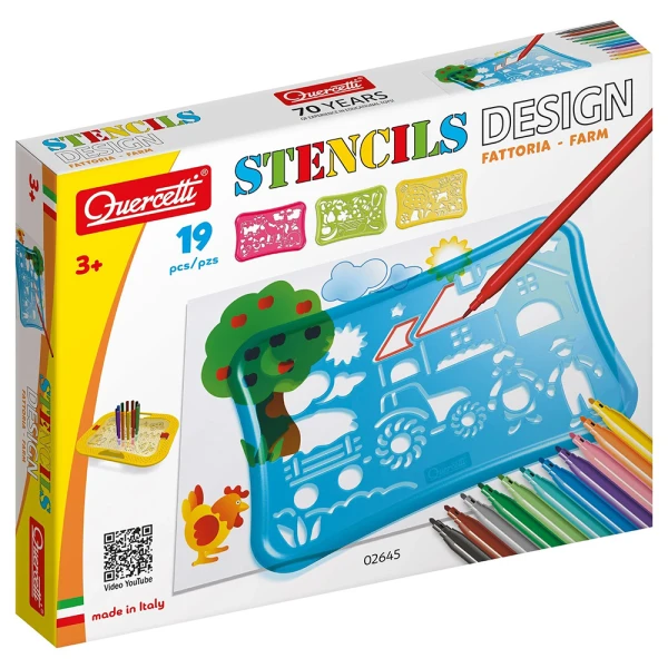 QUERCETTI STENCILS DESIGN 19 pcs