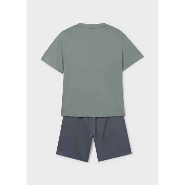 MAYORAL SET COTTON JERSEY EMBOSSED LIGHT GREEN
