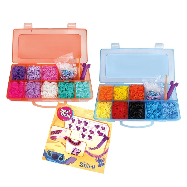 PLEXI-FLEXI STITCH CASE WITH 2400 LOOMS & 12 CHARMS - 2 COLOURS