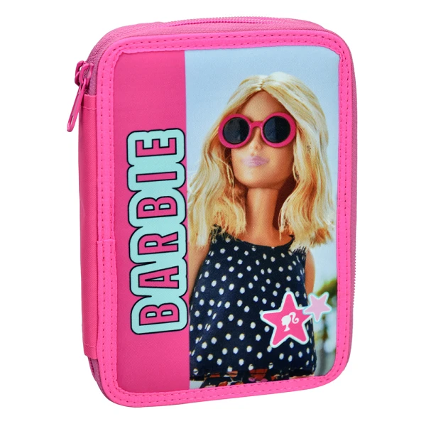 DOUBLE FILLED PENCIL CASE BARBIE HOLOGRAPHIC