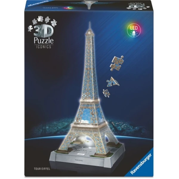 RAVENSBURGER 3D ICONICS ΠΑΖΛ 216 τεμ. ΠΥΡΓΟΣ ΤΟΥ ΑΙΦΕΛ NIGHT EDITION