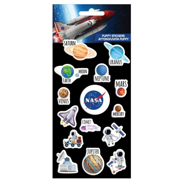 STICKERS PUFFY 10X22 cm NASA