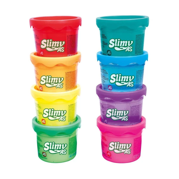 SET SLIME SLIMY 8 JARS 2oz IN BAG
