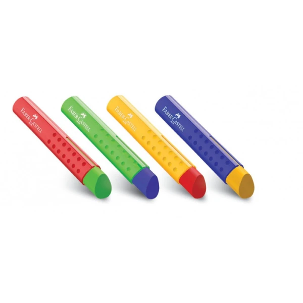 FABER-CASTELL ΓΟΜΑ TRI GRIP - 4 ΧΡΩΜΑΤΑ