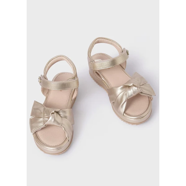 SANDALS PLATFORM METALLIC GOLD