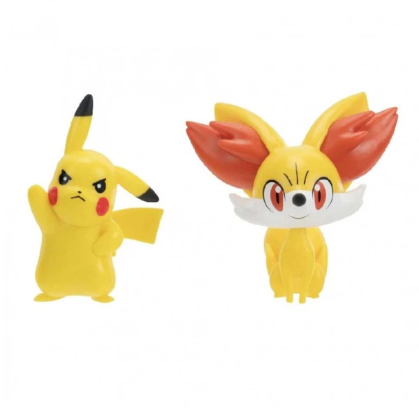 POKEMON SET 2 FIGURES FIRST PARTNER W7 - PIKACHU & FENNEKIN