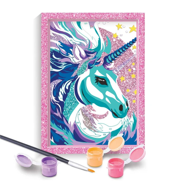 HAPPIHOBBI PAINT & FRAME PAINT BY NUMBERS FAIRYTALE UNICORN