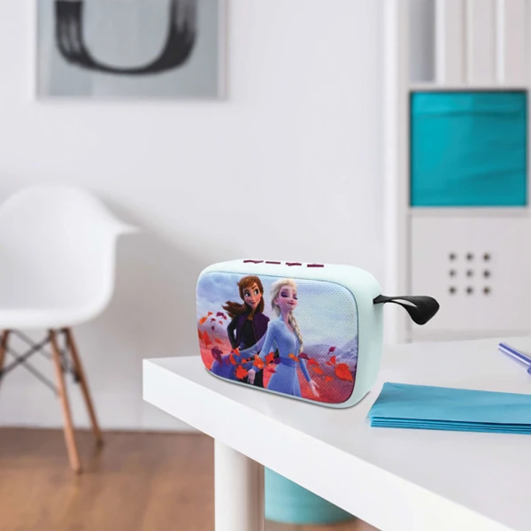 LEXIBOOK ΜΙΝΙ ΦΟΡΗΤΟ ΗΧΕΙΟ BLUETOOTH ΜΕ ΥΦΑΣΜΑΤΙΝΟ ΦΙΝΙΡΙΣΜΑ FROZEN