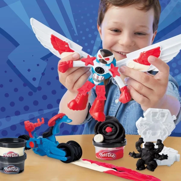 PLAY-DOH ΣΕΤ ΠΑΙΧΝΙΔΙΟΥ CAPTAIN AMERICA MOTO-SLICER