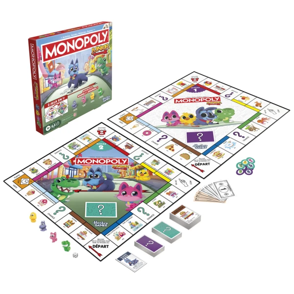 ΕΠΙΤΡΑΠΕΖΙΟ ΠΑΙΧΝΙΔΙ MONOPOLY JUNIOR SQUARE 2 IN 1