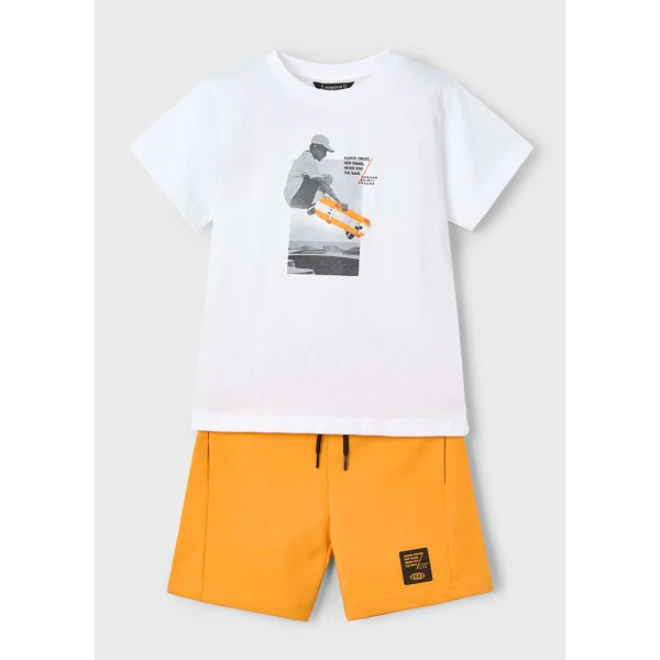 MAYORAL SET COTTON ATHLETICS ORANGE 