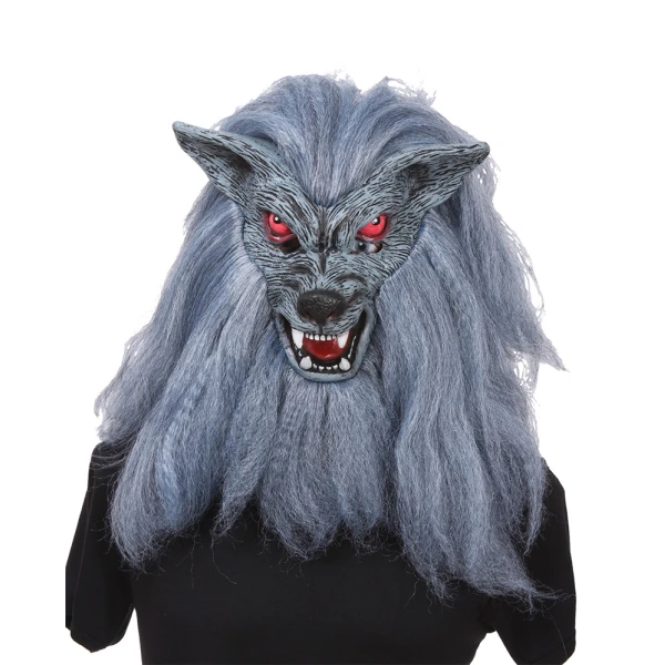 CARNIVAL MASK WEREWOLF WITH GREY HAIR