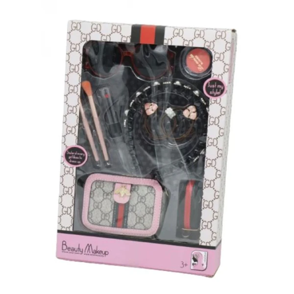 BAG SET WITH NECKLACE, MAKE UP & GLASSES