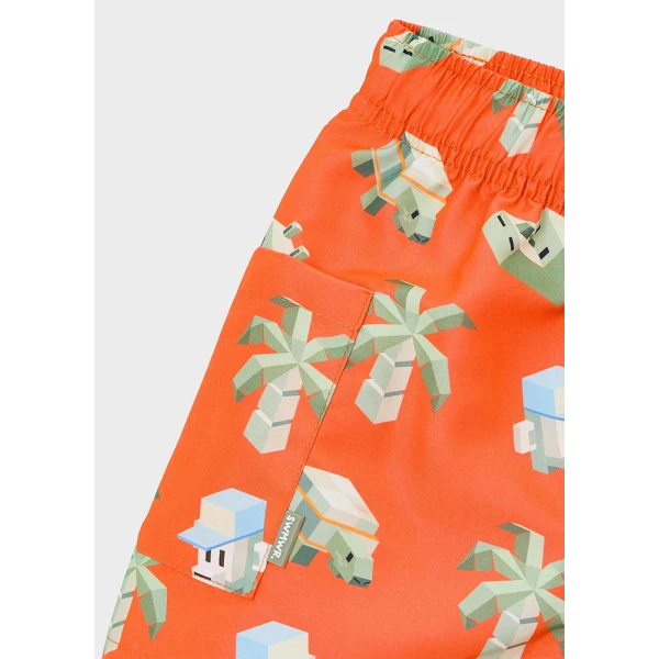 MAYORAL SWIMSUIT BERMUDA PANTS PRINTED ORANGE 