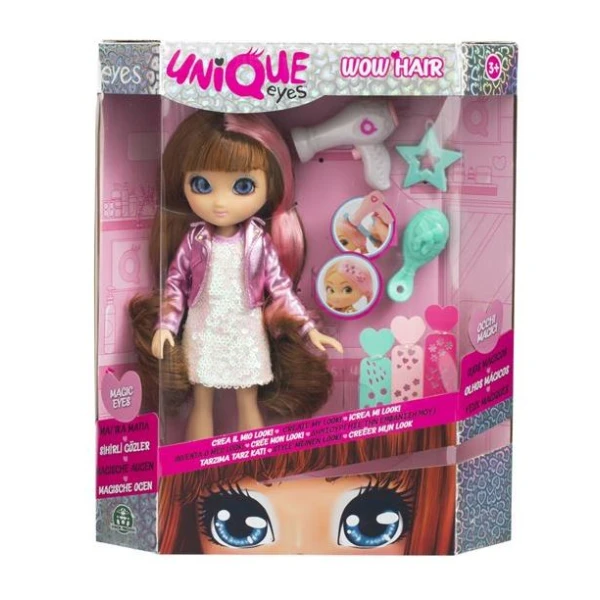 UNIQUE EYES WOW HAIR DOLL - 2 DESIGNS